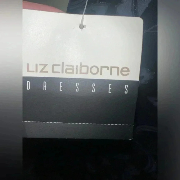 NEW with tags Liz Claiborne Long Sleeve Navy Blue Floral Dress Women’s Size 16 - Picture 7 of 11